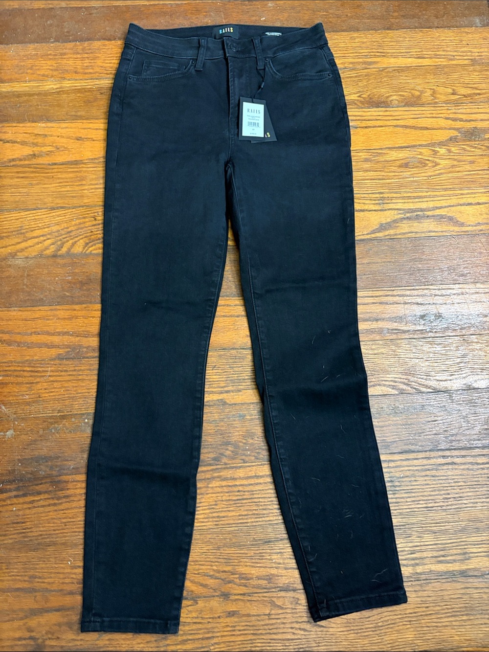 NWT Rails Larchmont Skinny High Rise Jeans in black Onyx women’s size 27